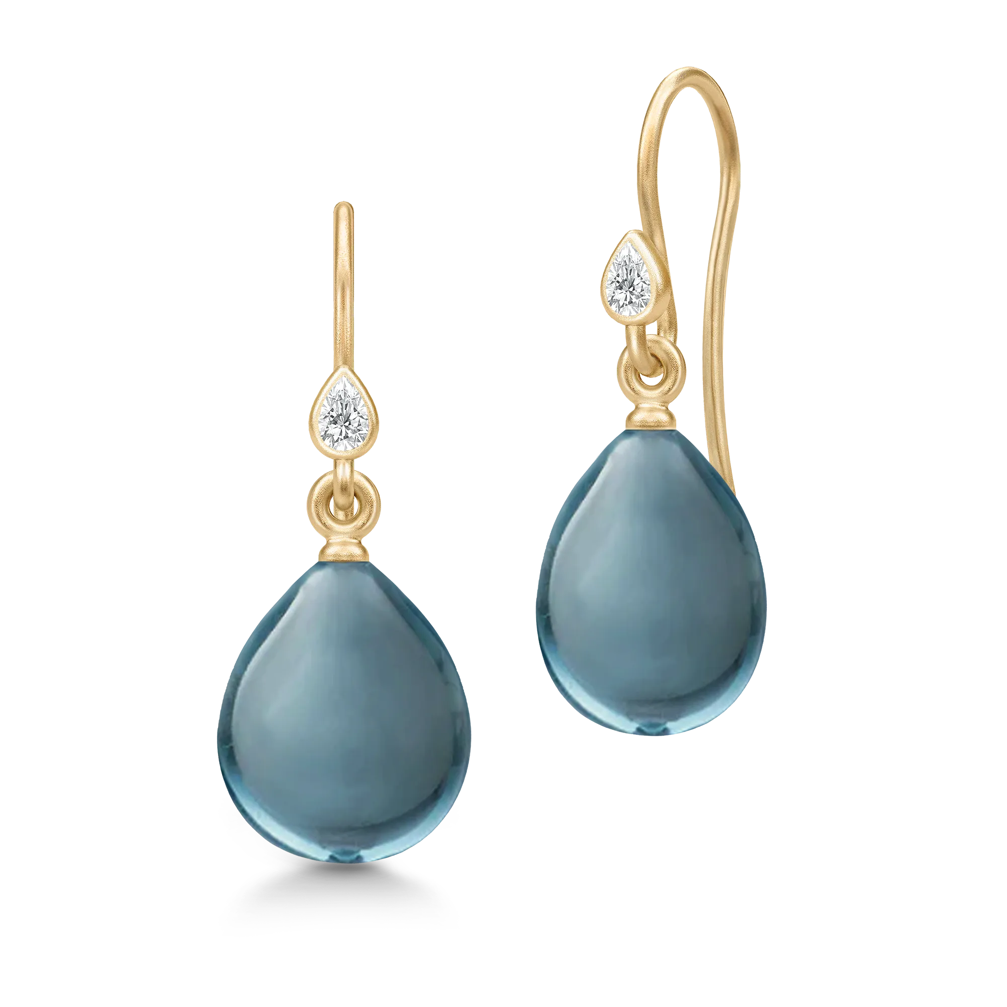 Julie Sandlau Prima Ballerina Øreringe London Blue Forgyldt HKS548GDLBCRCZ