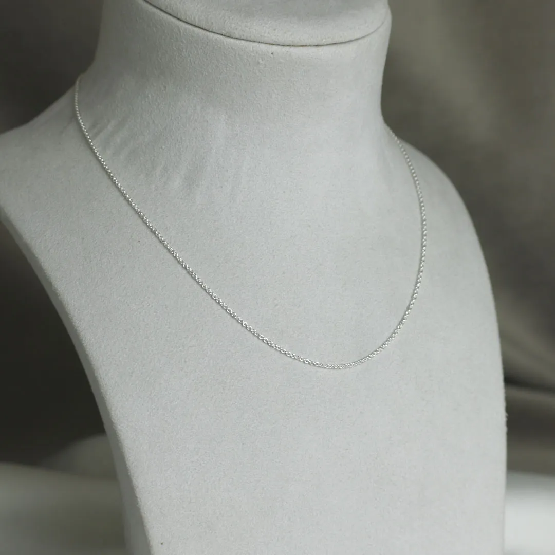 BNH Anker Facet Kæder 14 kt hvidguld 0,4 mm