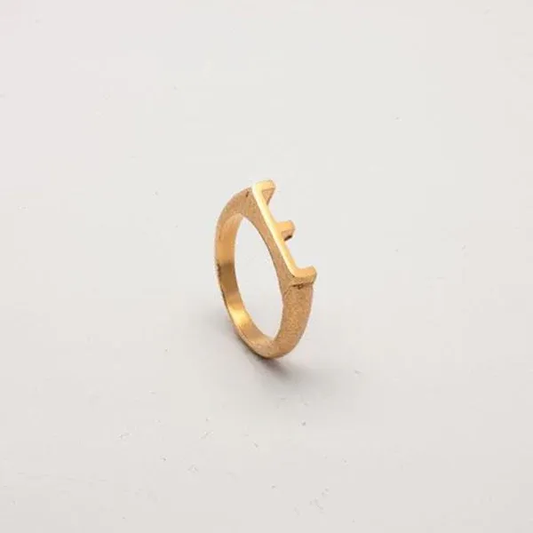 Heiring Initials Ring E Forgyldt 52-4-05FG