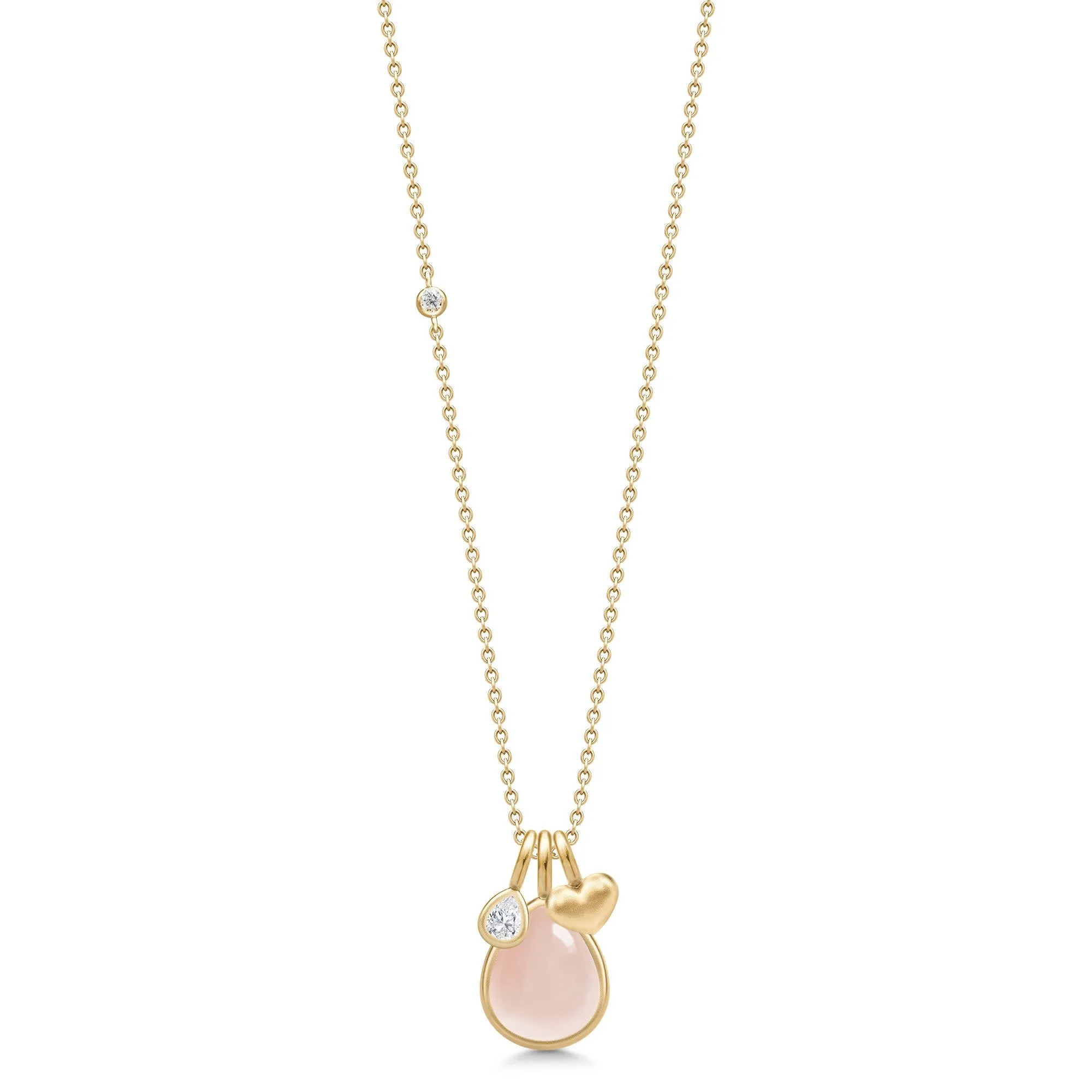 Julie Sandlau Paloma Vedhæng Milky Rose Forgyldt PD309GDMLROCR