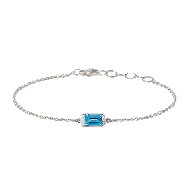Heiring Square Armbånd Blå Topas 29-9-95