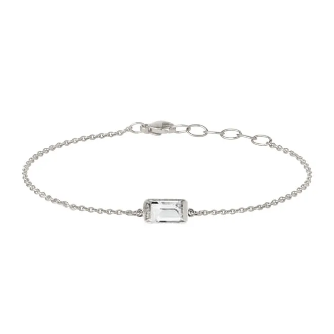 Heiring Square Armbånd Hvid Topas 29-9-93