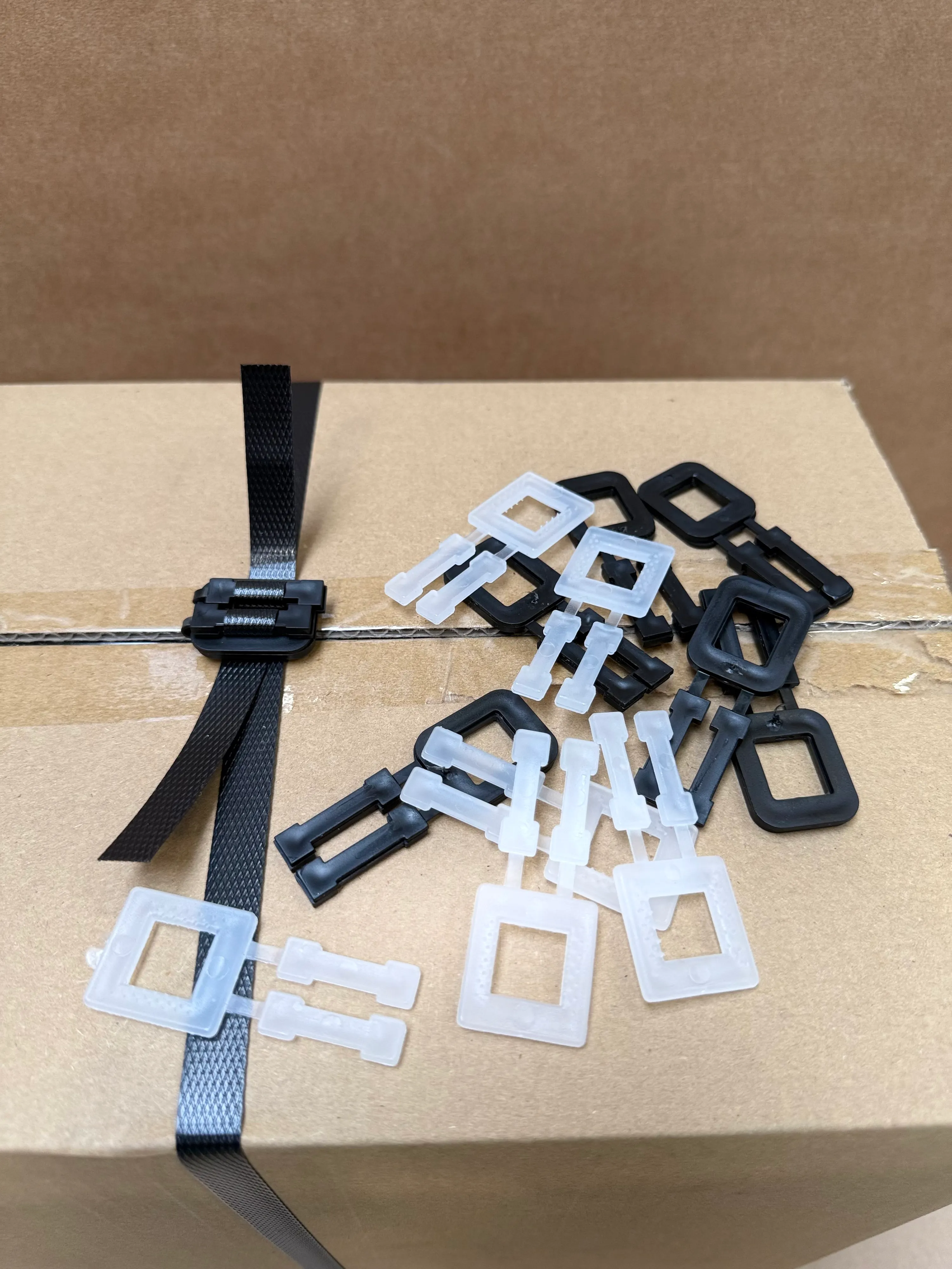 Pallebånd, Plastspænder 16mm, Sort, (1000 stk)